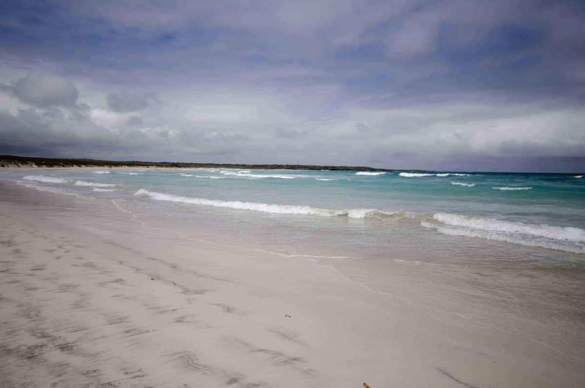 The multitude of colors in the sky, water, and sand were amazing; Tortuga Bay, Galapagos, Ecuador | ©Angela Drake