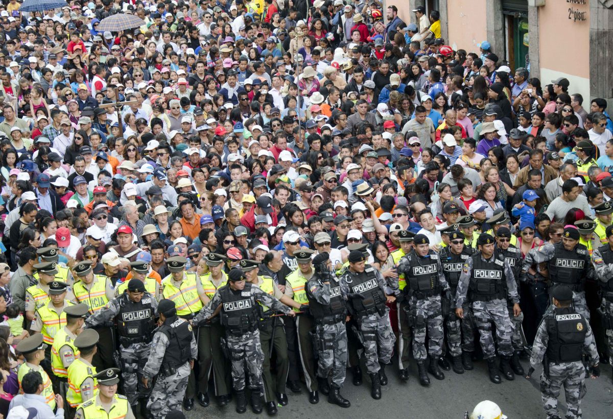 Police Protecting Jesús del Gran Poder