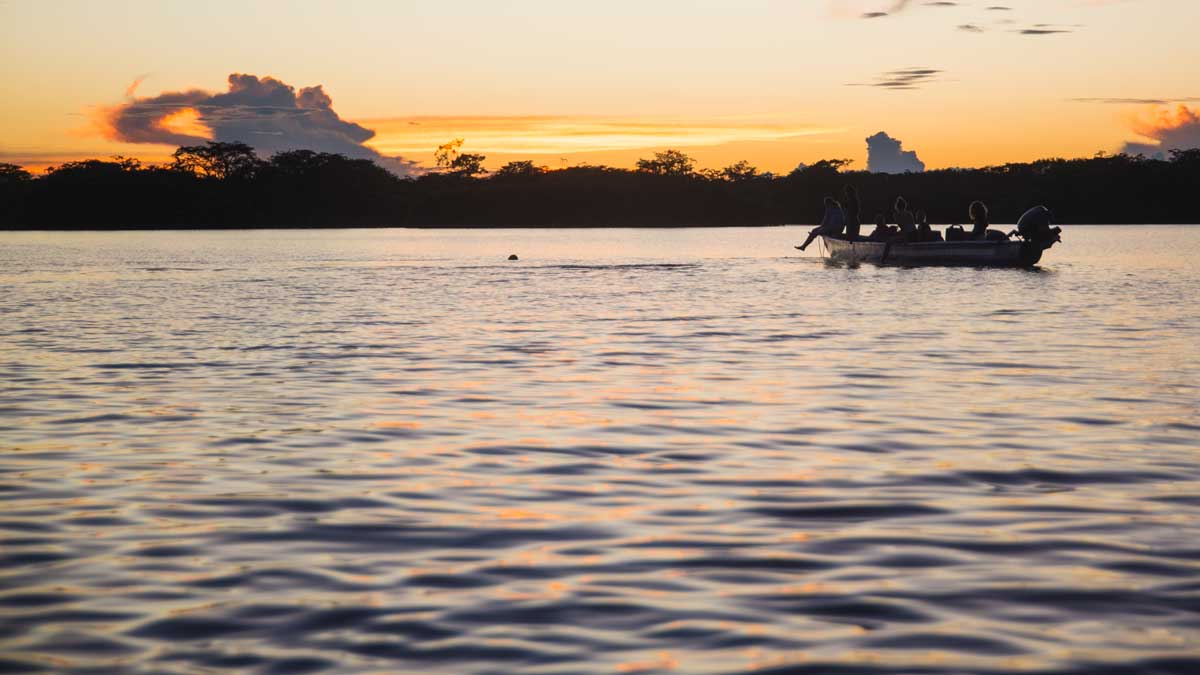 Laguna Grande at Sunset, Upper Cuyabeno, Ecuador | ©Angela Drake